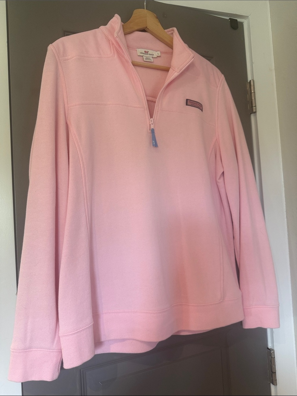 Vineyard Vines Light Pink Quarter-Zip Pullover